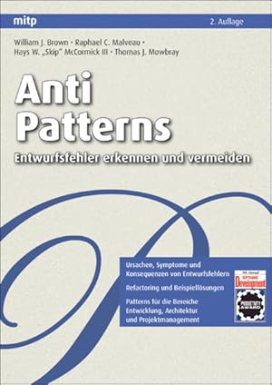 Bild des Verkufers fr Anti Patterns: Entwurfsfehler erkennen und vermeiden (mitp Professional) zum Verkauf von Bcherbazaar