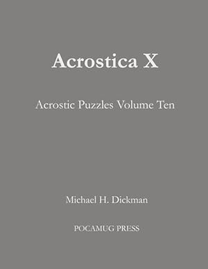 Bild des Verkufers fr Acrostica X: Acrostic Puzzles Volume Ten zum Verkauf von moluna