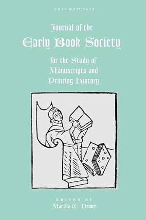 Immagine del venditore per Journal of the Early Book Society venduto da moluna