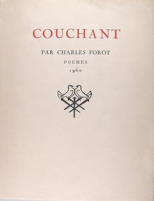 Image du vendeur pour Couchant - Pomes 1960. mis en vente par Philippe Lucas Livres Anciens