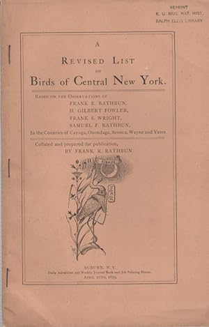 A Revised List of Birds of Central New York