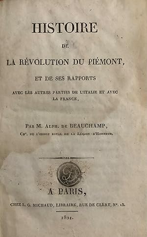 Histoire de la Revolution du Piemont.