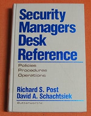 Immagine del venditore per Security Manager's Desk Reference venduto da GuthrieBooks