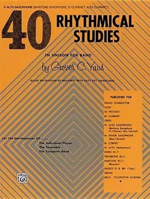 Image du vendeur pour 40 Rhythmical Studies of Alto Saxophone (Paperback) mis en vente par Grand Eagle Retail