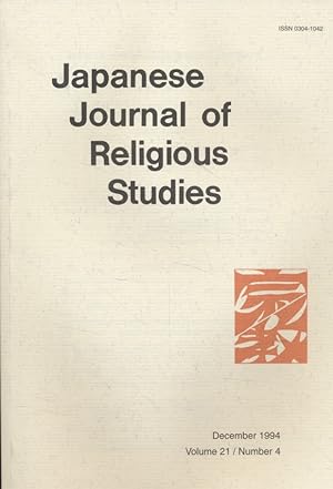 Bild des Verkufers fr Japanese Journal of Religious Studies - December 1994. zum Verkauf von Fundus-Online GbR Borkert Schwarz Zerfa
