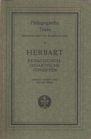 Bild des Verkufers fr Pdagogisch-didaktische Schriften : hg. von Walter Asmus zum Verkauf von bcher-stapel