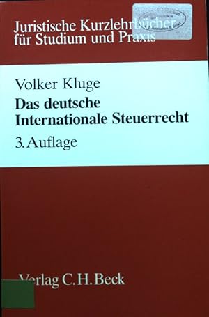 Immagine del venditore per Das deutsche Internationale Steuerrecht. Juristische Kurzlehrbcher fr Studium und Praxis venduto da books4less (Versandantiquariat Petra Gros GmbH & Co. KG)