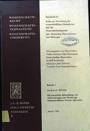 Seller image for Wissenschaftsrecht, Wissenschaftsverwaltung, Wisssenschaftsfrderung. Zeitschrift fr Recht und Verwaltung. Beiheft 1 for sale by books4less (Versandantiquariat Petra Gros GmbH & Co. KG)