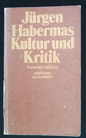 Bild des Verkufers fr Kultur und Kritik : verstreute Aufstze. suhrkamp-taschenbcher ; 125 zum Verkauf von books4less (Versandantiquariat Petra Gros GmbH & Co. KG)