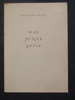 Das junge Genie. Brief an einen Achtzehnjährigen.