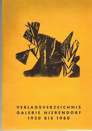 Verlagsverzeichnis Galerie Nierendorf 1920 bis 1980.