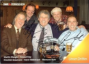 Bild des Verkufers fr 4 Autogramme Die Fallers /// Autogramm Autograph signiert signed signee zum Verkauf von Antiquariat im Kaiserviertel | Wimbauer Buchversand