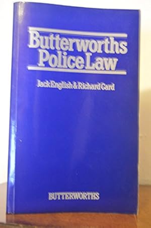 Imagen del vendedor de Butterworths Police Law a la venta por WeBuyBooks