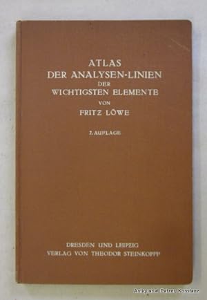 Atlas der Analysen-Linien der wichtigsten Elemente. 2. Auflage. Dresden und Leipzig, Steinkopff, ...
