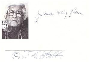 Seller image for GERTRUDE DUBY-BLOM (1901-93) Schweizer Sozialistin, Fotografin, Anthropologin, Umweltschtzerin und Journalistin, die fnf Jahrzehnte ihres Lebens die Maya-Kulturen von Chiapas in Mexiko dokumentiert hat, vor allem die Kultur der Lacandonen. for sale by Herbst-Auktionen