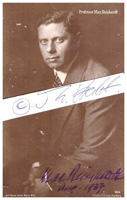 MAX REINHARDT (1873-1943 N.Y.) österreichischer Theater- und Filmregisseur, Intendant, Theaterpro...