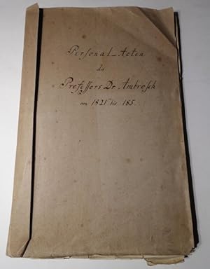 Immagine del venditore per JULIUS AMBROSCH (1804-56) Klassischer Philologe und Archologe, 1834 Professor fr Philologie und Archologie, Mitbegrnder des Vaterlndischen Vereins und Konstitutionellen Zentralvereins in Breslau, whrend der Deutschen Revolution 1848/1849 sa er in der Frankfurter Nationalversammlung, 1849/50 war er Rektor der Universitt Breslau. venduto da Herbst-Auktionen