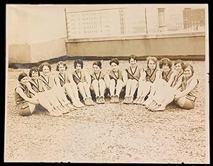 Team Photograph of the 1929 A.A.U. Champion Sunoco Oilers [with] Typed Letter Signed by W.F. Jacoby