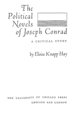 Seller image for Political Novels of Joseph Conrad for sale by WeBuyBooks