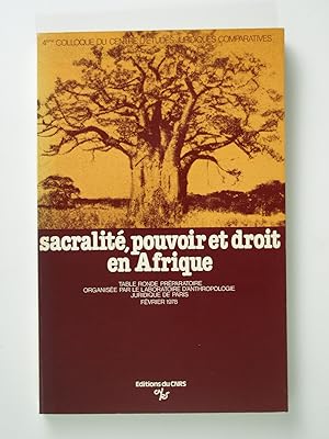 Imagen del vendedor de Sacralit, pouvoir et droit en Afrique a la venta por Librairie Aubry