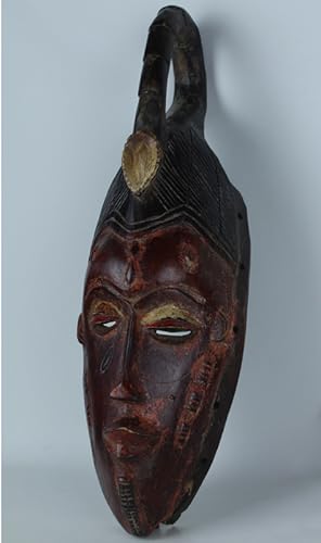 GRANDE MASCHERA AFRICANA ANTICA SCOLPITA IN LEGNO misura cm 44x14x10 circa: