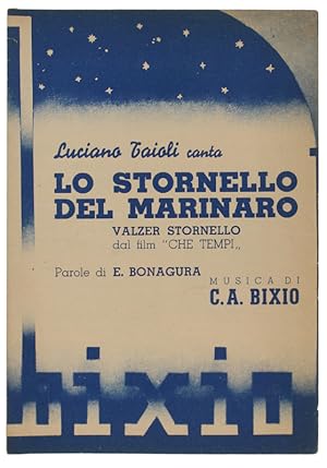 Immagine del venditore per LO STORNELLO DEL MARINARO. Spartito x canto mandolino o fisarmonica: venduto da Bergoglio Libri d'Epoca