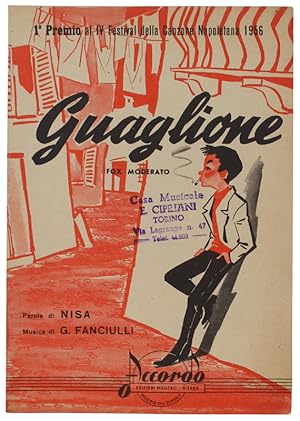 GUAGLIONE. Spartito x canto mandolino o fisarmonica: