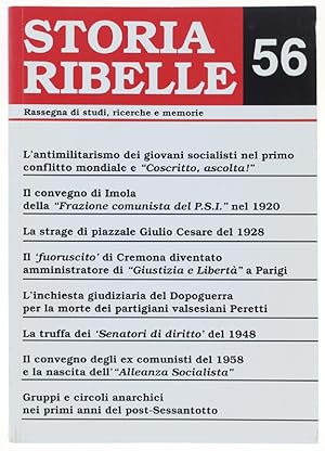 Seller image for STORIA RIBELLE. N. 56 - Rassegna di studi, ricerche e memorie: for sale by Bergoglio Libri d'Epoca