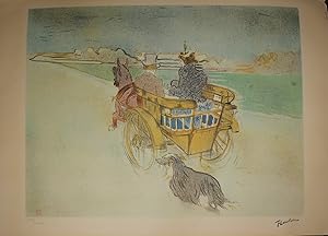 La charette anglaise. Lithographie nach dem Original von Toulouse-Lautrec. Authorisierte limitier...