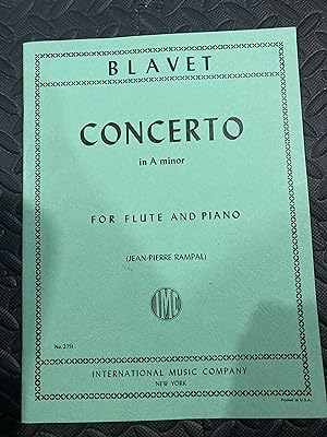 Bild des Verkufers fr Concerto in a minor (for Flute and Piano) zum Verkauf von Marquis Books