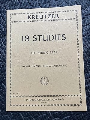 Seller image for 18 Studies (for String Bass) for sale by Marquis Books