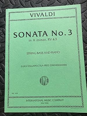 Sonata No. 3 in a minor, RV43 (for String Bass and Piano)