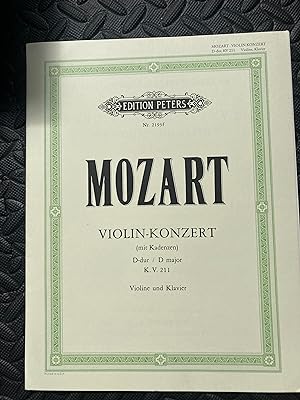Concerto in D major, KV211 (for Violin and Piano)