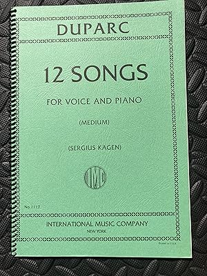 12 Songs for Voice and Piano (Medium)