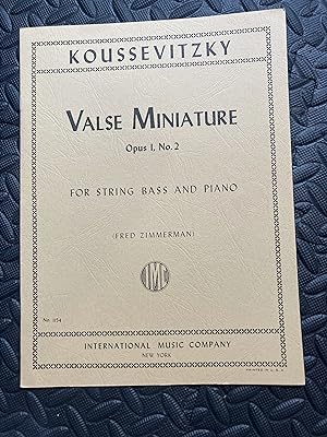 Valse Miniature, op 1/2 (for String Bass and Piano)