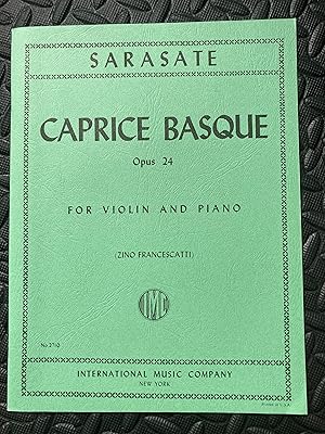 Imagen del vendedor de Caprice Basque, op 24 (for Violin and Piano) a la venta por Marquis Books