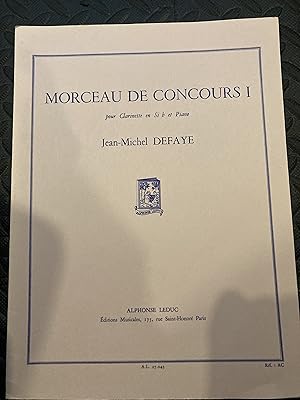 Seller image for Morceau de concours I (for Clarinet & Piano) for sale by Marquis Books
