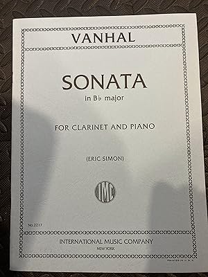 Bild des Verkufers fr Sonata in Bb major (for Clarinet & Piano) zum Verkauf von Marquis Books