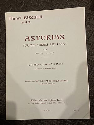 Seller image for Asturias surs des themes espagnols (alto sax) for sale by Marquis Books