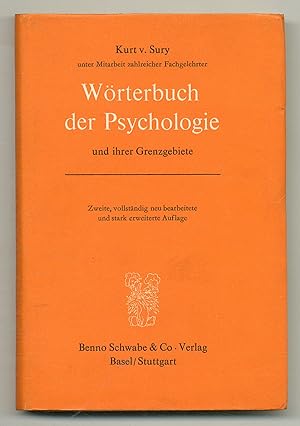 Seller image for Wrterbuch der Psychologie und Ihrer Grenzgebiete [Dictionary of Psychology and its Frontiers] for sale by Between the Covers-Rare Books, Inc. ABAA