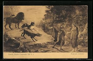 Seller image for Ansichtskarte Dante, Szene aus der Divina Commedia, Inf. C. I. for sale by Bartko-Reher