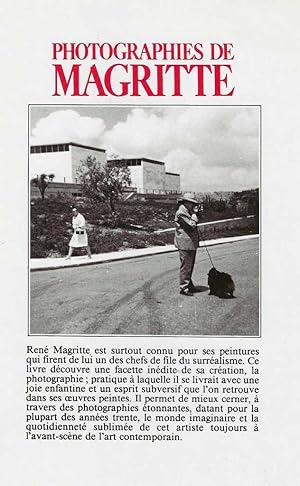 Image du vendeur pour PHOTOGRAPHIES DE MAGRITTE mis en vente par Librairie l'Aspidistra