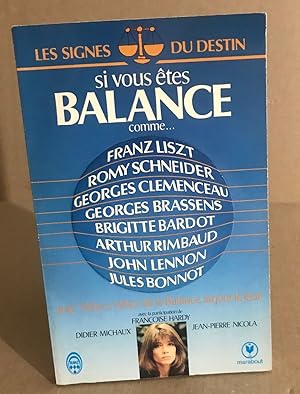 Seller image for Si vous tes balance comme for sale by librairie philippe arnaiz