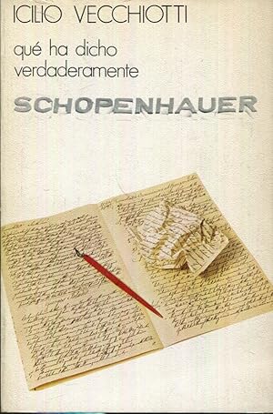 Imagen del vendedor de Qu ha dicho verdaderamente Schopenhauer a la venta por Rincn de Lectura