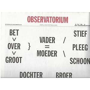 Immagine del venditore per Observatorium (familie) : jaarlijkse fotobijlage De Volkskrant - 2012 venduto da The land of Nod - art & books