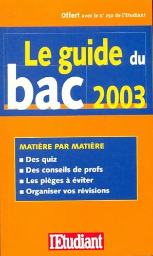 Le guide du bac 2003 - Collectif