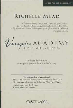 Imagen del vendedor de Vampire academy Tome I : Soeurs de sang - Richelle Mead a la venta por Book Hmisphres