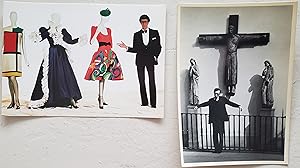 Imagen del vendedor de 2 different postcards: Woody Allen / Yves Saint Laurent a la venta por DR Fine Arts