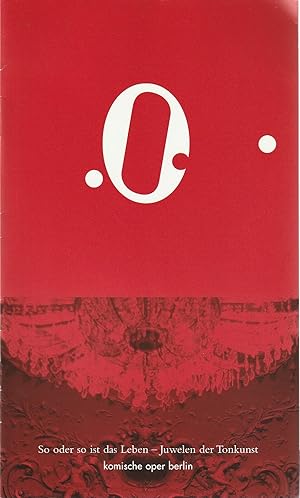 Bild des Verkufers fr Programmheft SO ODER SO IST DAS LEBEN 16. Mai 2004 zum Verkauf von Programmhefte24 Schauspiel und Musiktheater der letzten 150 Jahre