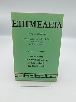 Kommentar zur ersten Einleitung in Kants Kritik der Urteilskraft Zur systemat. Funktion d. Kritik...